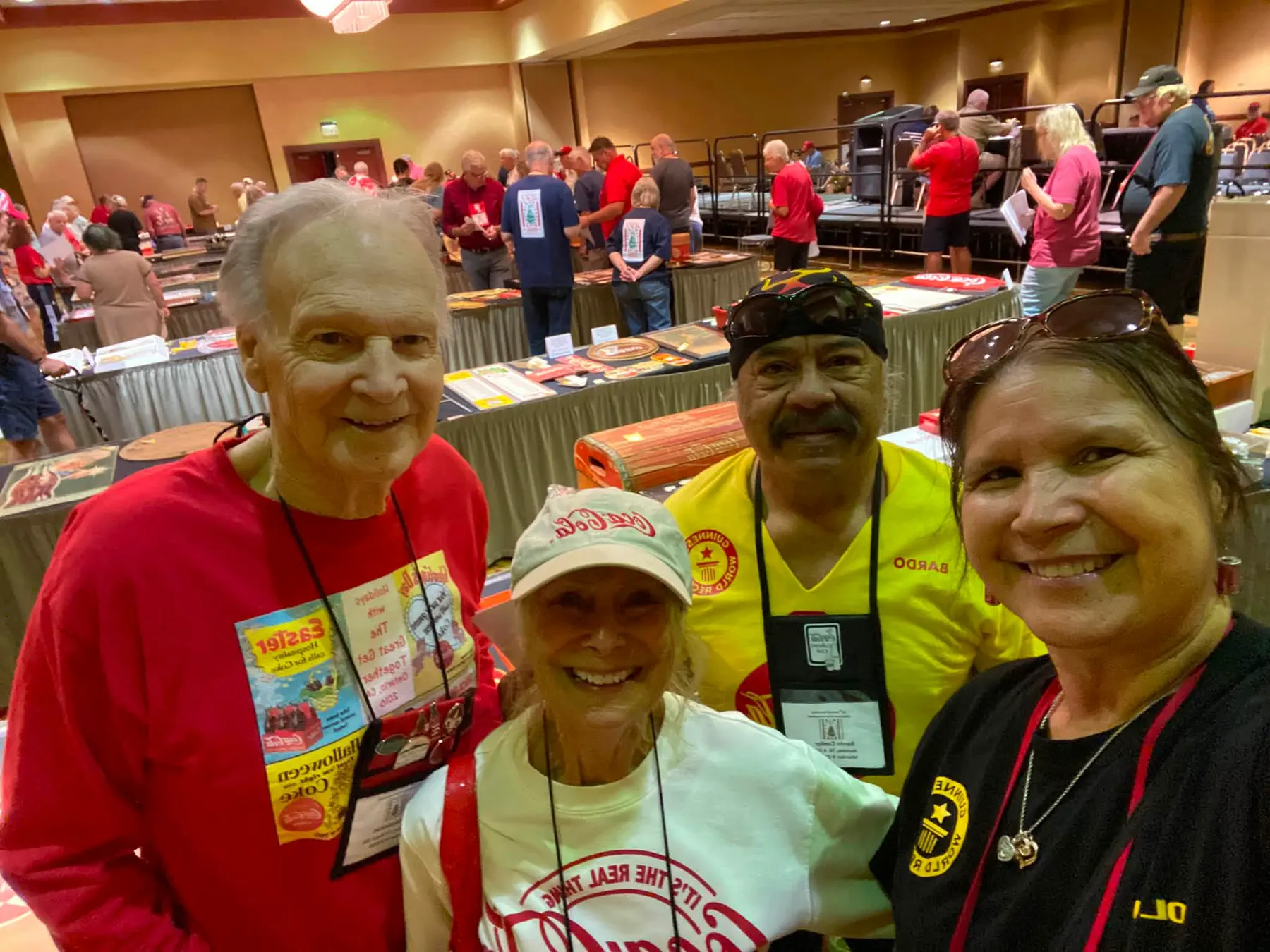 Bardo and Olga Cuellar with their friends Beth and Jon at the Coca-Cola Collectors Club convention