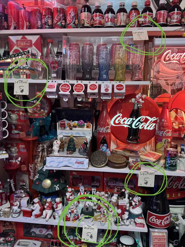 Coca-Cola bottles and collectibles marked during the Guinness World Records count