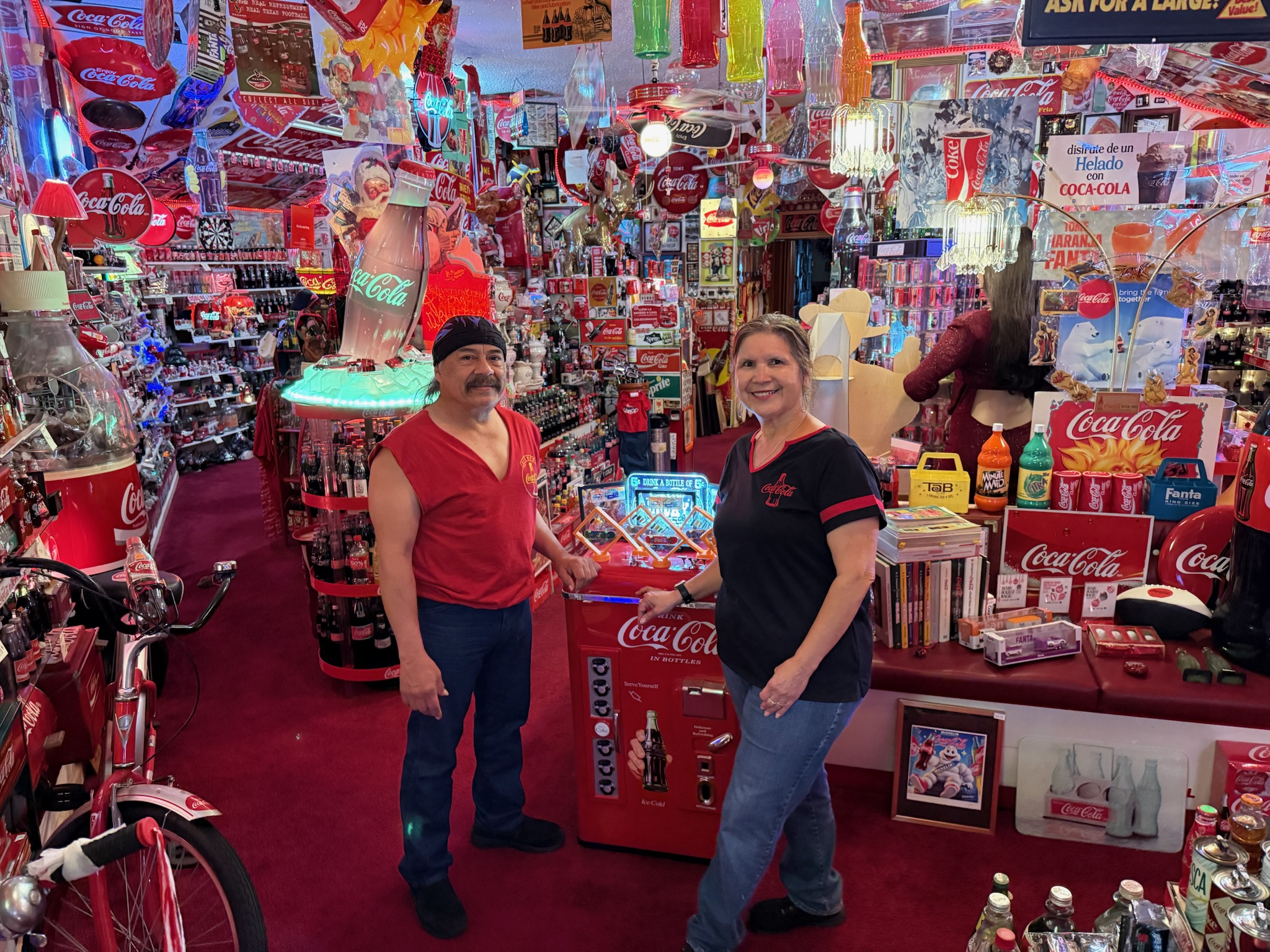 Bardo and Olga in the Coca-Cola room