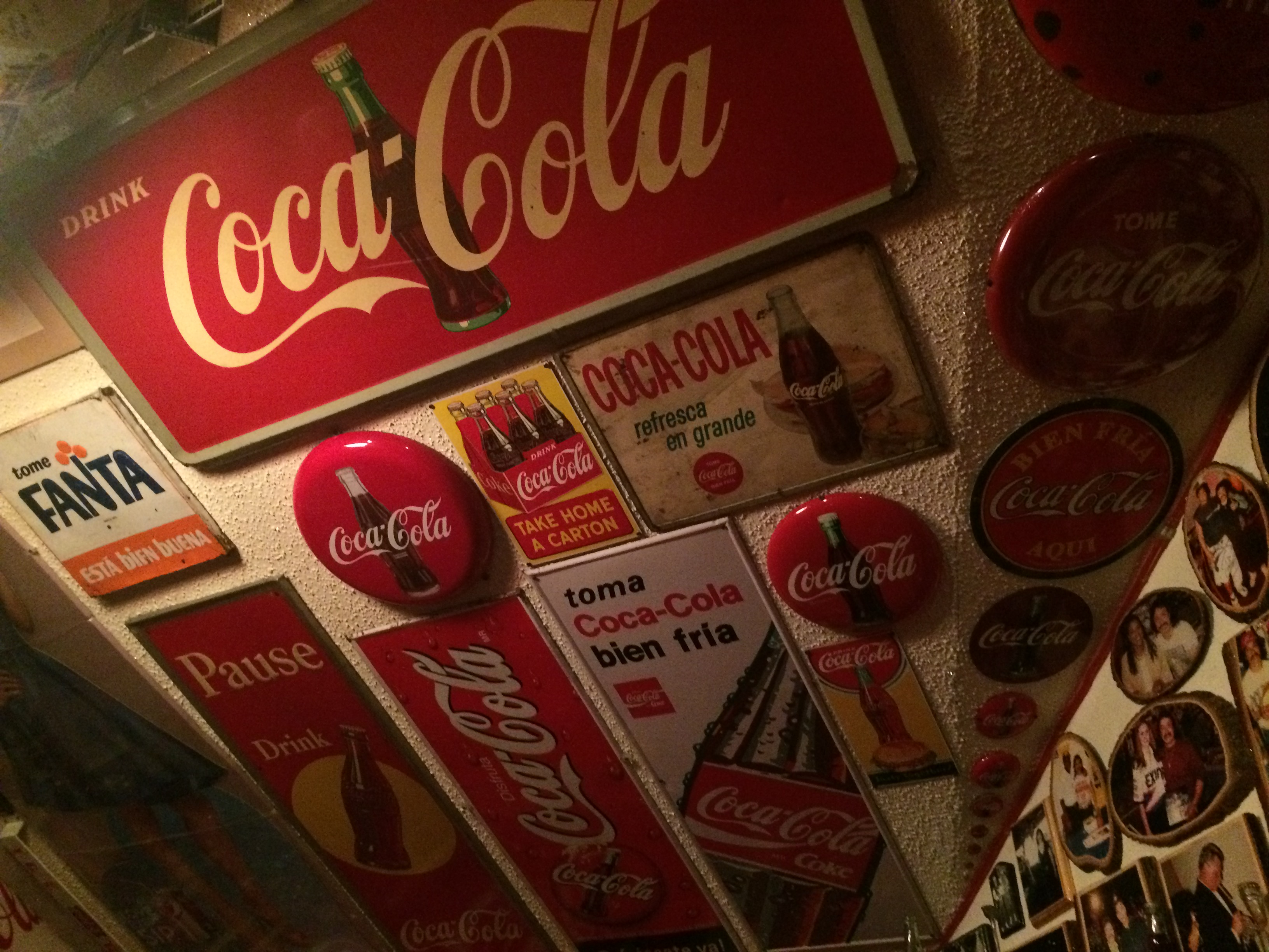 Vintage Coca-Cola crates stacked with bottles